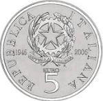 5 евро Италия 2006 год 60 лет Республике Италия