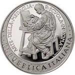 10 евро Италия 2007 год 100 лет Римской школе медальерного искусства