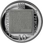 10 евро Италия 2008 год 700 лет Университету Перуджи