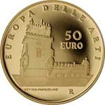 50 евро Италия 2008 год Искусство Европы: Португалия. Башня Белен
