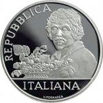10 евро Италия 2010 год 400 лет со дня смерти Микеланджело да Караваджо