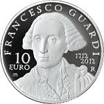 10 евро Италия 2012 год 300 лет со дня рождения Франческо Гварди