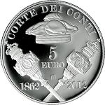 5 евро Италия 2012 год 150 лет со дня учреждения счётной палаты Италии