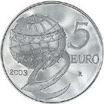 5 евро Италия 2003 год Европа для народа