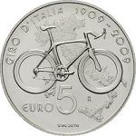 5 евро Италия 2009 год 100 лет велогонке Джиро д’Италия