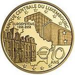 10 евро Люксембург 2008 год 10-летие Центрального банка Люксембурга