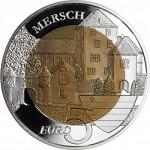 5 евро Люксембург 2011 год Замок Мерш