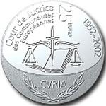 25 евро Люксембург 2002 год 50 лет Европейскому суду