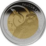 5 евро Люксембург 2009 год Обыкновенная пустельга