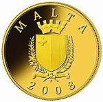 50 евро Мальта 2008 год Оберж-де-Кастий