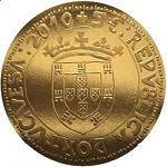 5 евро Португалия 2010 год Хусто короля Жуано II