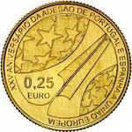 1/4 евро Португалия 2011 год 25 лет со дня вступления  Португалии и Испании в ЕС