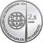 2,5 евро Португалия 2011 год 100 лет Институту военного обучения