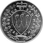 5 евро Сан-Марино 2003 год Независимость, толерантность, свобода
