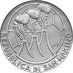 5 евро Сан-Марино 2004 год XVIII Чемпионат мира по футболу в Германии