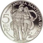 5 евро Сан-Марино 2006 год 500 лет со дня смерти Андреа Мантенья
