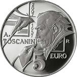 5 евро Сан-Марино 2007 год 50 лет со дня смерти Артуро Тосканини