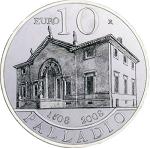 10 евро Сан-Марино 2008 год 500 лет со дня рождения Андреа Палладио