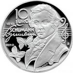 10 евро Сан-Марино 2010 год 200 лет со дня рождения Роберта Шумана