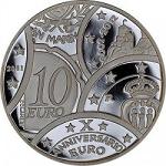 10 евро Сан-Марино 2011 год 10 лет наличному евро
