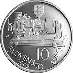 10 евро Словакия 2009 год 150 лет со дня рождения физика и инженера Ауреля Стодолы
