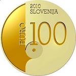 100 евро Словения 2010 год Любляна - Всемирная книжная столица 2010