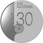 30 евро Словения 2010 год Любляна - Всемирная книжная столица 2010