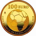 100 евро Испания 2009 год Чемпионат мира по футболу - 2010