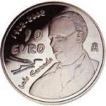 10 евро Испания 2002 год 100 лет со дня рождения Луиса Сернуда