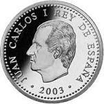 10 евро Испания 2003 год Парусник "Хуан Себастьян де Элькано"
