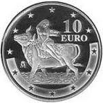 10 евро Испания 2003 год Первая годовщина евро