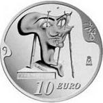 10 евро Испания 2004 год 100 лет со дня рождения Сальвадора Дали - Мягкий автопортрет с жареным беконом