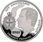 10 евро Испания 2005 год 25 лет литературной премии принца Астурийского