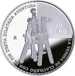 10 евро Испания 2005 год 400 лет роману "Хитроумный идальго Дон Кихот Ламанчский"