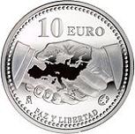 10 евро Испания 2005 год 60 лет мира и свободы в Европе