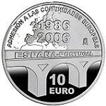 10 евро Испания 2006 год 20 лет присоединения Испании и Португалии к ЕС