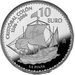 10 евро Испания 2006 год 500 лет со дня смерти Христофора Колумба: Пинта