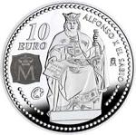 10 евро Испания 2008 год Король Испании Альфонс X