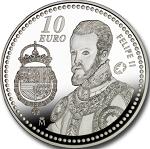 10 евро Испания 2009 год Филипп II