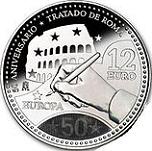 12 евро Испания 2007 год 50 лет Римскому договору