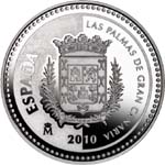 5 евро Испания 2010 год Испанские столицы: Лас-Пальмас-де-Гран-Канария