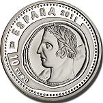 10 евро Испания 2011 год Сокровища нумизматики