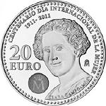 20 евро Испания 2011 год 100 лет Международному женскому дню