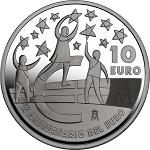 10 евро Испания 2012 год 10 лет наличному обращению евро