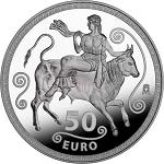 50 евро Испания 2012 год 10 лет наличному обращению евро