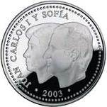 50 евро Испания 2003 год Первая годовщина евро