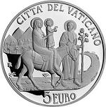 5 евро Ватикан 2010 год 96-й Всемирный день мигрантов и беженцев