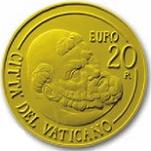 20 евро Ватикан 2011 год Восстановление капеллы Паолина: Фреска «Мученичество святого Петра»