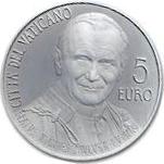 5 евро Ватикан 2011 год Беатификация Папы Римского Иоанна Павла II