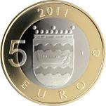 5 евро Финляндия 2011 год Уусимаа